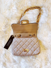 Load image into Gallery viewer, "Laguna" Beige Quilted Crossbody Purse