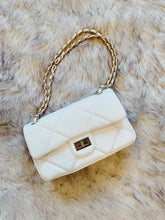 Load image into Gallery viewer, "Coastal" White Quilted Diamond Style Shoulder Bag