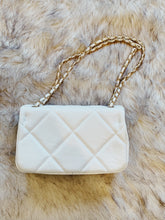 Load image into Gallery viewer, "Coastal" White Quilted Diamond Style Shoulder Bag