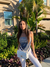 Load image into Gallery viewer, "Coastal" White Quilted Diamond Style Shoulder Bag