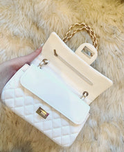 Load image into Gallery viewer, "Vista" White Original Collection Quilted Shoulder Bag