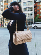 Load image into Gallery viewer, "Downtown" Cream Quilted Patten Large Crossbody