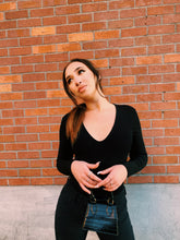 Load image into Gallery viewer, "LA babe" Mini Black faux Crocodile Crossbody