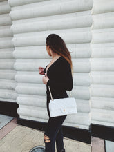 Load image into Gallery viewer, "Rodeo" White Quilted Patten Large Crossbody