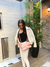 Load image into Gallery viewer, "On Wednesday's" Pink Original Collection Quilted Shoulder Bag