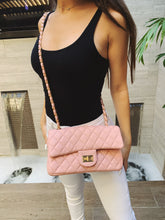 Load image into Gallery viewer, "On Wednesday's" Pink Original Collection Quilted Shoulder Bag