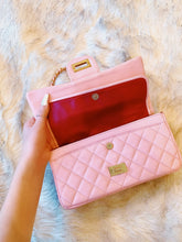 Load image into Gallery viewer, "On Wednesday's" Pink Original Collection Quilted Shoulder Bag