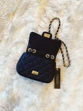 Load image into Gallery viewer, "Avenue" Black Quilted Leather Crossbody Purse