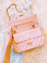Load image into Gallery viewer, "On Wednesday's" Pink Original Collection Quilted Shoulder Bag