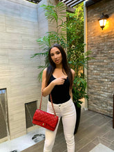 Load image into Gallery viewer, "Newport" Red Original Collection Quilted Shoulder Bag