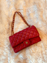 Load image into Gallery viewer, "Newport" Red Original Collection Quilted Shoulder Bag