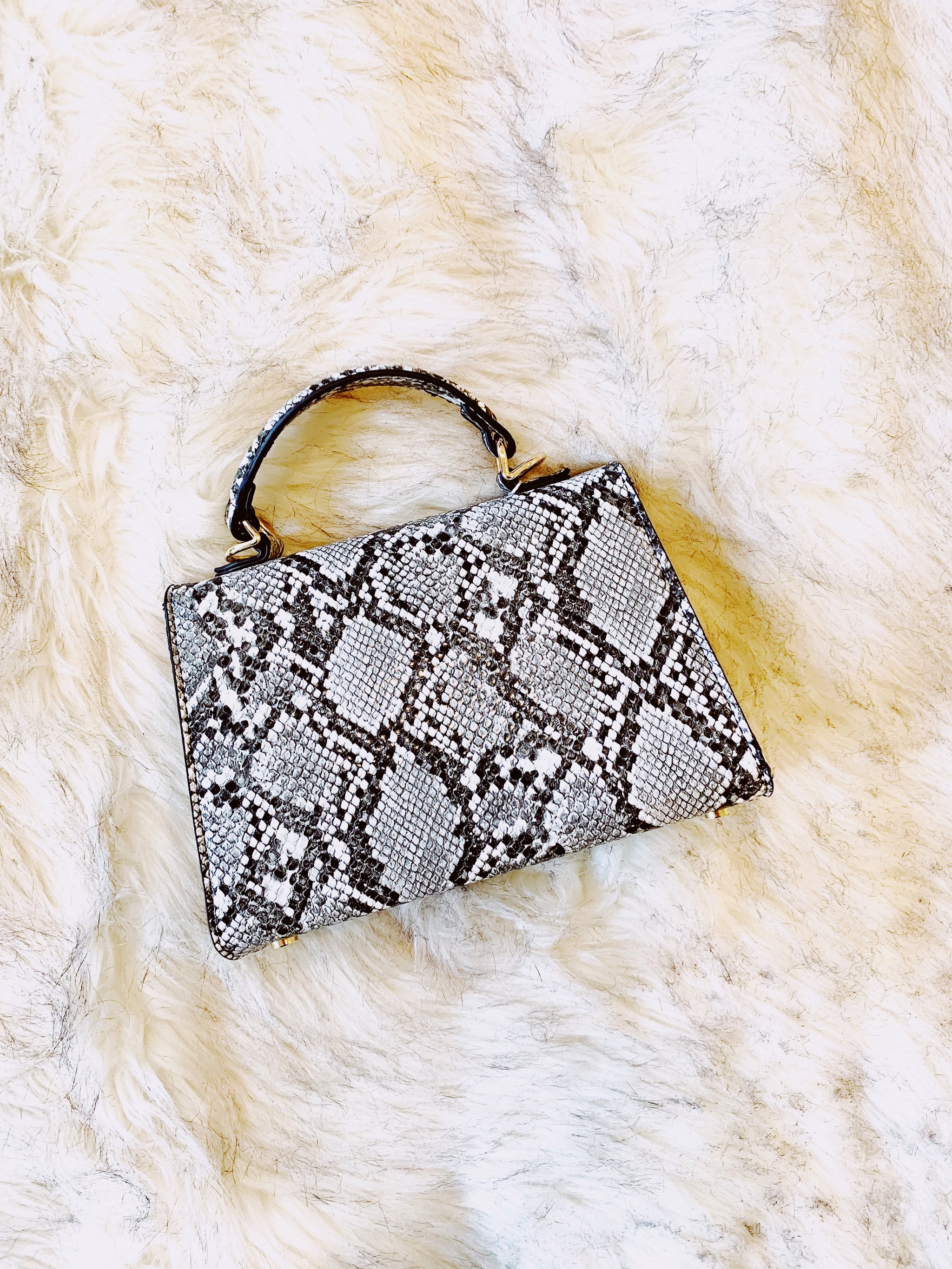 Grey snakeskin handbag hotsell