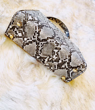 Load image into Gallery viewer, &quot;BLVD&quot; Grey Snake Skin Handbag

