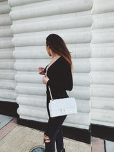 Load image into Gallery viewer, &quot;Rodeo&quot; White Quilted Patten Large Crossbody
