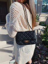 Load image into Gallery viewer, &quot;Avenue&quot; Black Quilted Leather Crossbody Purse
