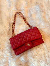 Load image into Gallery viewer, &quot;Newport&quot; Red Original Collection Quilted Shoulder Bag
